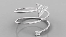 Charger l'image dans la galerie, Bague personnalisable ouverte avec une forme de triangle