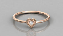 Charger l'image dans la galerie, Bague de type solitaire en forme de coeur