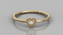 Charger l'image dans la galerie, Bague de type solitaire en forme de coeur