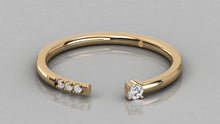 Charger l'image dans la galerie, Bague semi-éternité avec corps ouvert personnalisable