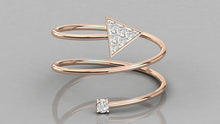 Charger l'image dans la galerie, Bague personnalisable ouverte avec une forme de triangle